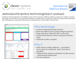 Jednoduchá správa technologických postupů